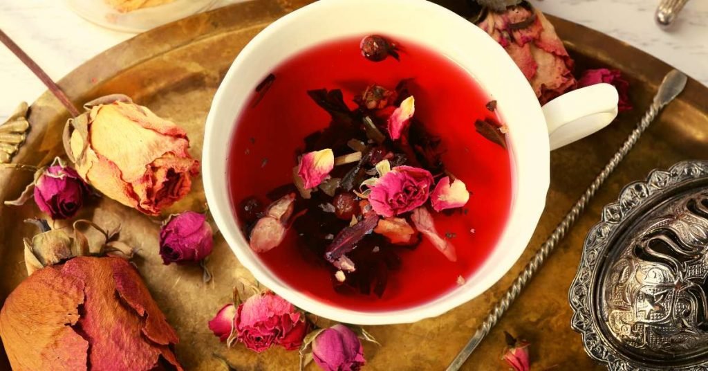 Rose Herbal Tea For Anti-Stress