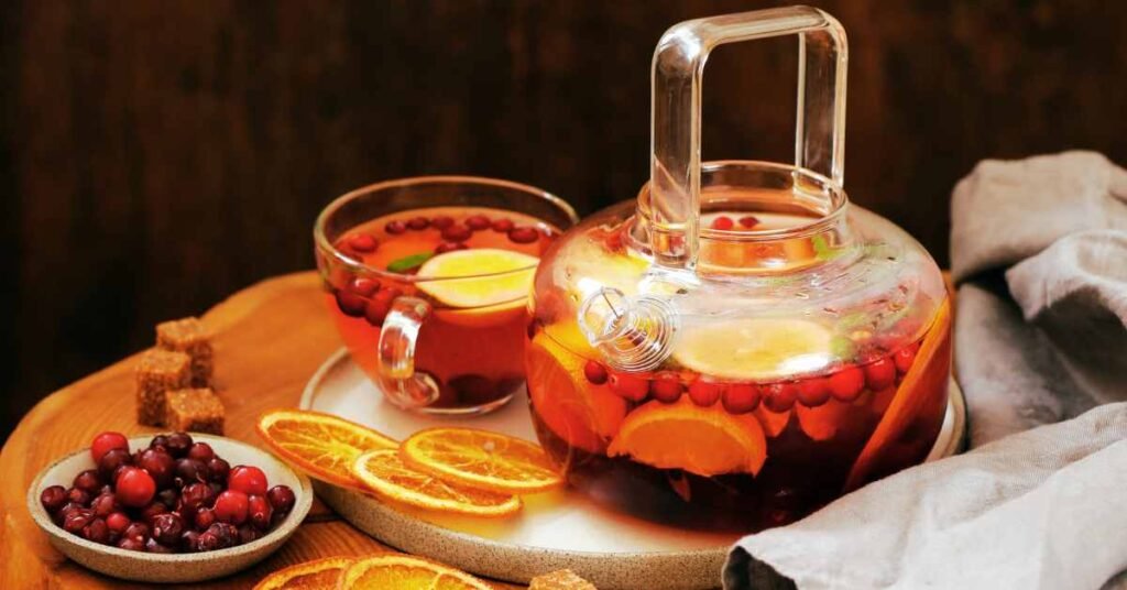 Cranberry Orange Spice Tea For New Year's Eve Celebration